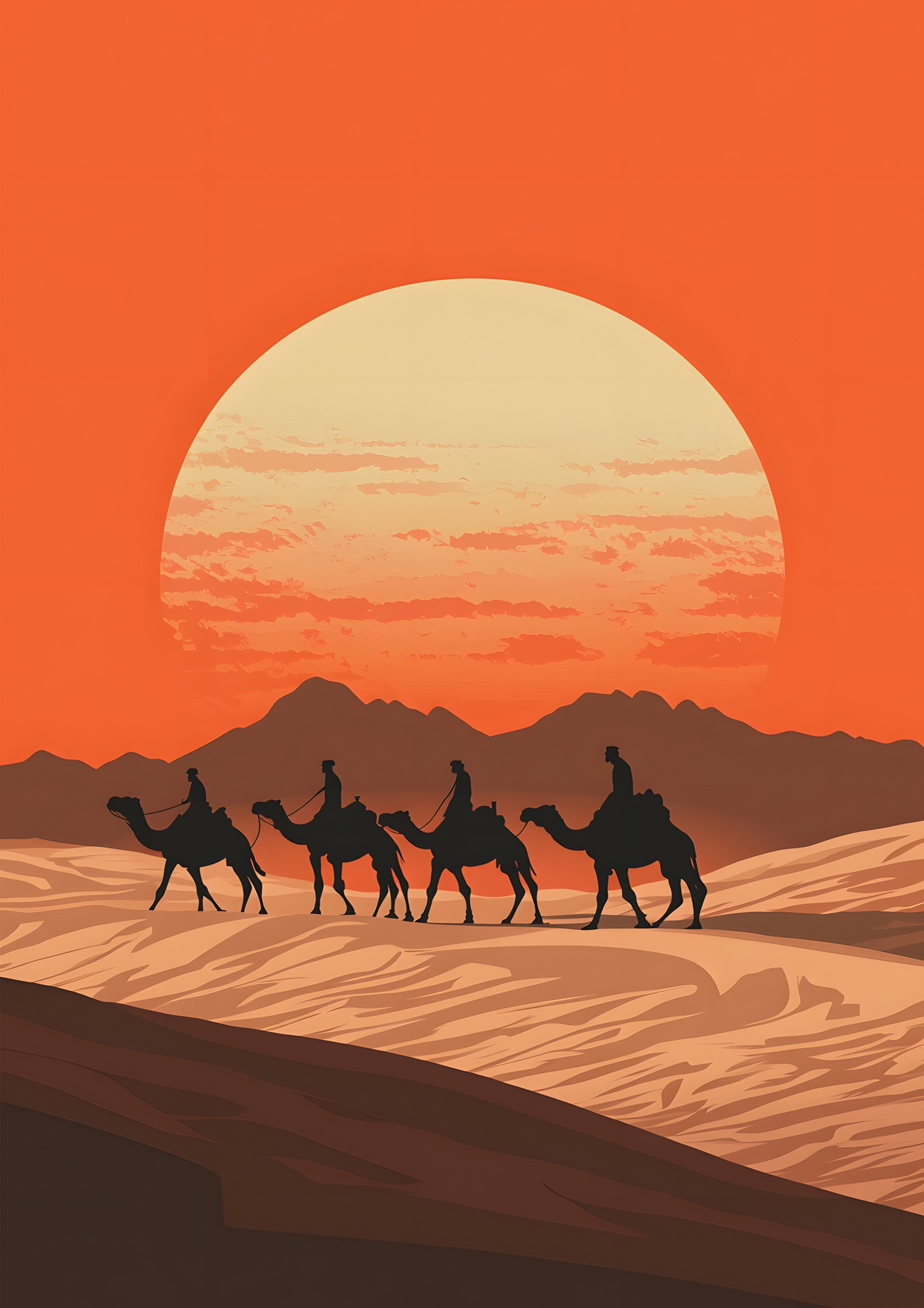 Desert Sunset metal poster artwork